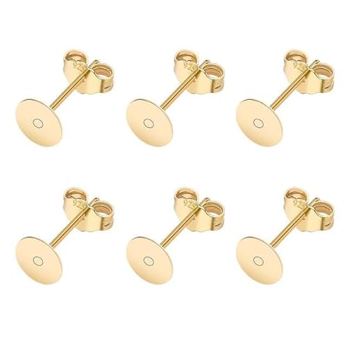 RAEF 50 Teile/los 925 Silber Überzogene Blank Post Ohrring Bolzen Basis Pin Mit Ohrring Stecker Erkenntnisse Ohr Zurück DIY Schmuck Machen zubehör von RAEF