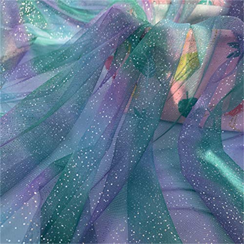 RAILONCH 2pcs Regenbogen Tulle Tüll DIY von Hand Bogen Kopfschmuck Kleidungsstoff für Hochzeit Geburtstag Party Festliche Event Decor Supplies (E) von RAILONCH