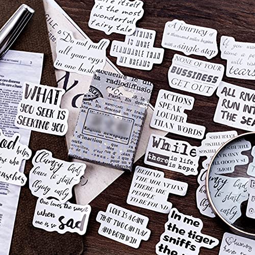 RAILONCH 46Pcs Scrapbooking Aufkleber Set, Vintage Dekorative Sticker Stickerbögen für DIY Handwerk Scrapbooking Notizbuch Kalender Fotoalbum (F) von RAILONCH