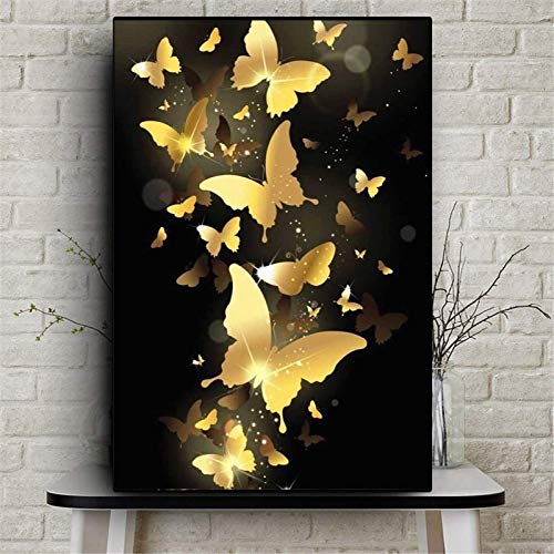 RAILONCH 5D Diamonds Painting Kits Schmetterling Vollbilder Diamond Painting Schmetterling Stickerei Bilder für Home Wanddekoration (50×100cm) von RAILONCH