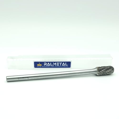 VHM-Fräser Rotationsfeile abgerundet lang - D8 x 20 x 6D x 150 mm, Hartmetall, Präzisionsbearbeitung von Stahl und Metall - 60 HRC von RALMETAL