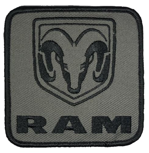 Ram Aufnäher mit Trucks-Logo, bestickt, schwarz, 7,6 x 7,6 cm, Heißsiegel-Aufnäher für Kleidung, Rucksäcke, Hüte, Jacken und Jeans von RAM