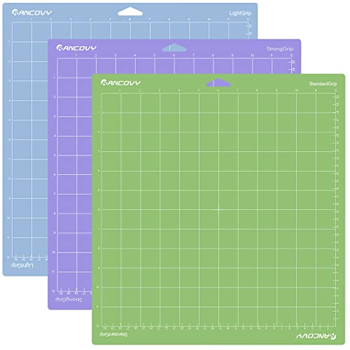 Schneidematten für Cricut Explore One/Air/Air 2/Maker, 3 Packungen, mehrfarbig von RANCOVY