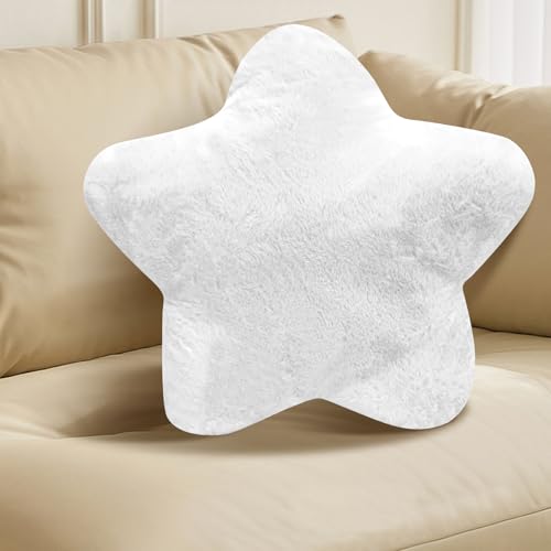 RANJIMA Kuschelkissen Kinder, 30 cm Stern Kinderkissen Weiche Flauschige Sternform Zierkissen Sofakissen, Plüsch Kissen Dekokissen für Baby & Kinderzimmer, Geschenke zur Einschulung für Mädchen Jungen von RANJIMA