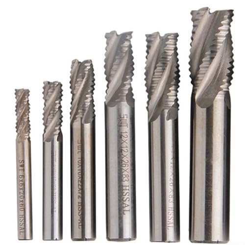 4 Nuten HSS Schruppfräser CNC-Fräser Spiralbohrer Fräser für Metallschruppen(8mm) von RANRAO