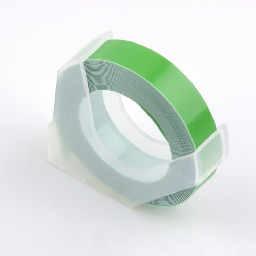 Mehrfarbiges Etikettenmacher-Nachfüllband, 6 mm x 3 m, kompatibel mit/für Motex, 5 Stück (grün) von RANRAO