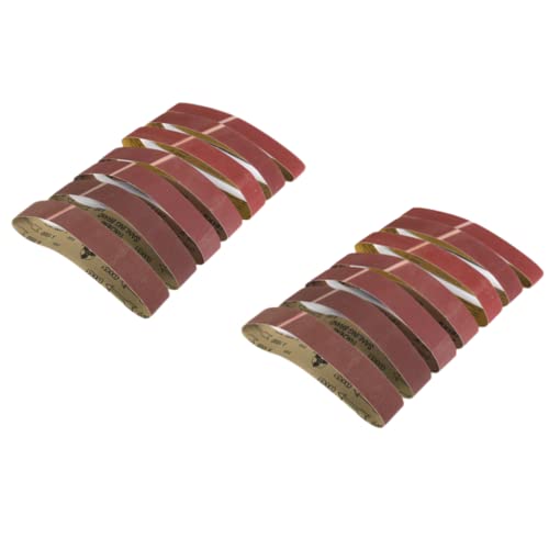 RANRAO 14 Stück Schleifband, 50 x 686 mm, Schleifband-Set für Metall, Holz, Schleifmaschine, Körnung 120–1000 von RANRAO