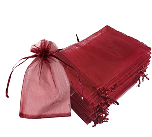 RAPECOTT Organza-Säckchen, Organzabeutel, Organzabeutel, Schmuckbeutel, Hochzeitstüten, Lavendelbeutel, Organzabeutel, Geschenkbeutel, Kordelzugbeutel, 9 x 12 cm, 100 Stück von RAPECOTT