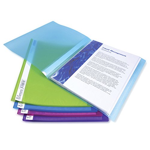 Rapesco 0917 flexibles 10-Hüllen-Sichtbuch, A4, leuchtende Transparente Farben von Rapesco