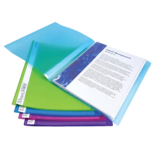 Rapesco 0917 flexibles 10-Hüllen-Sichtbuch, A4, leuchtende Transparente Farben von Rapesco