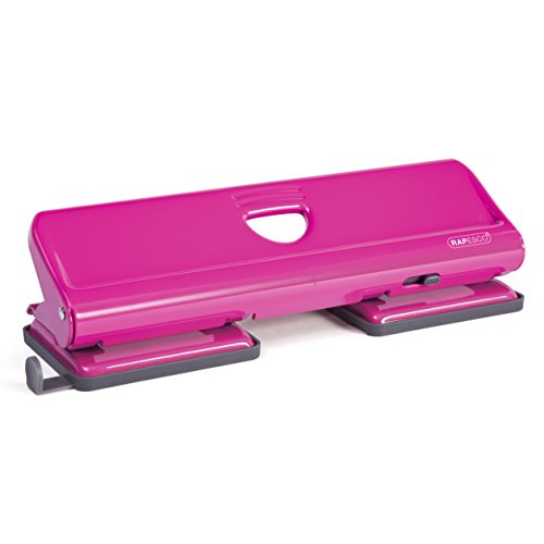 Rapesco 1385 720 4-Fach-Metalllocher, 20 Blatt Stanzkapazität, Fuchsia von Rapesco