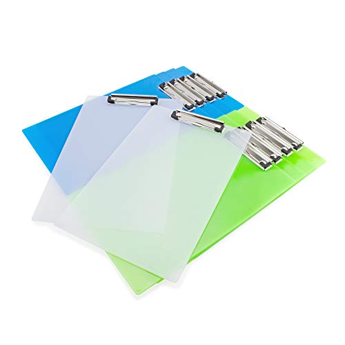 Rapesco 1519 Business Pack: 10 Matt Transparente Klemmbretter, A4+, Sortierte Farben von Rapesco