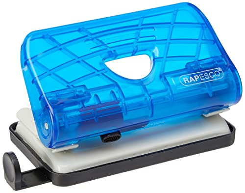 Rapesco BC810PBB 810-P 2-fach-Locher, 12 Blatt Stanzkapazität, Transparent Blau von Rapesco