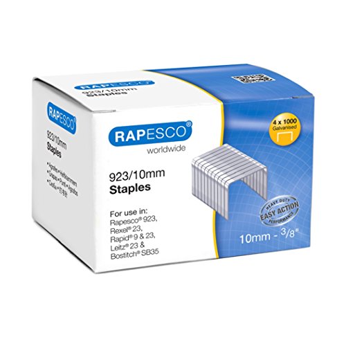 Rapesco S92310Z3 923/10mm, Typ 23 verzinkte Heftklammern, 4000 Stück von Rapesco