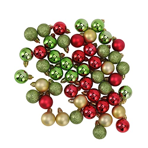 Bunte, glänzende Mini-Weihnachtskugel-Ornament-Set für Urlaub, Hochzeit, Party, Dekoration, umweltfreundliches PS-Material, 49 Stück (Nr. 2) von RASTKY