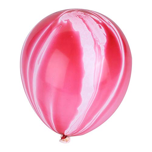 Latexfreies Ballonset mit Achatmuster, Ideal für Feierlichkeiten, Bestehend aus 10 Teilen für Gedenktage, Hochzeitsfeiern (rosa Achat) von RASTKY