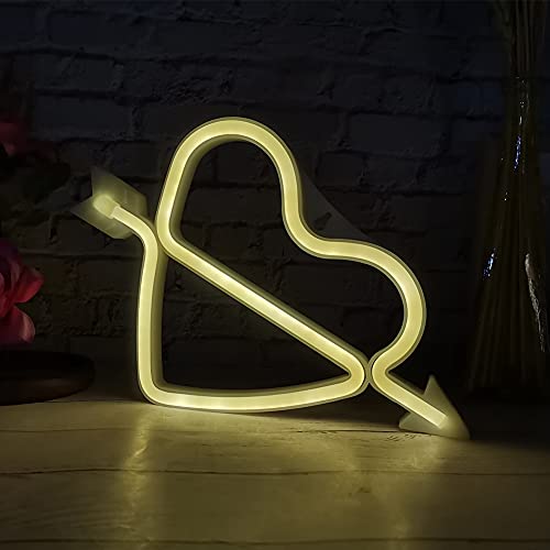 RASTKY Dekorative LED-Hängelampe in Herzform für Schlafzimmer, Schlafsaal, bezaubernde, exquisite Heimdekoration für Hochzeitsfeier, PVC-Material, warmweißes Licht (warmweiß) von RASTKY