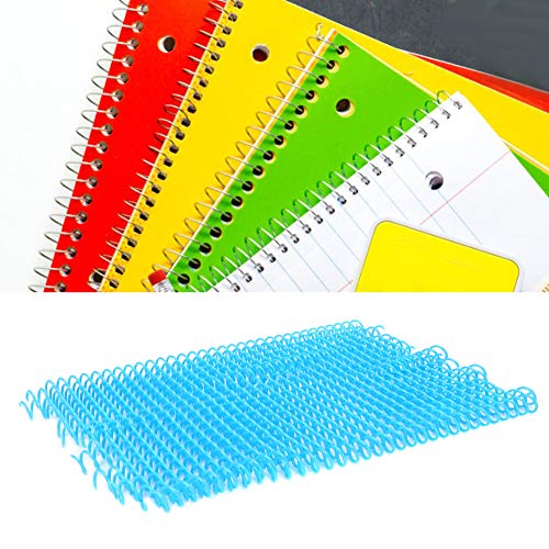 RASTKY Kunststoff-Bindering, 30-Loch-Loseblatt-Spiralringe für A4-Papier, 20 Stück/Schwarz/Blau/Transparent für Bürobedarf (13 mm x 30 Löcher, blau, 20 Streifen) von RASTKY