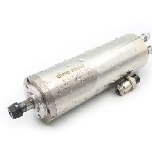 RATTMMOTOR 0.8KW Spindelmotor, 800W CNC Spindel wassergekühlter 65mm 220V Wasserdichte Frässpindel 24000RP 400HZ ER11 für CNC Gravierfräsmaschine von RATTMMOTOR