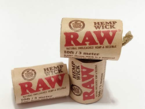 RAW Hanfdocht Hanf- und Bienenwachs-Rolle, 3 m, 3 Stück (3 Stück)*- von RAW