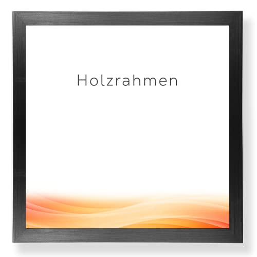 RAWWEST.BIS Holz Bilderrahmen 50x50 cm Plakatrahmen Holz rahmen mit Acrylglas, Rahmen aus Holz für Bilder Poster Fotos und für Puzze, Posterrahmen Fotorahmen, Schwarz von RAWWEST.BIS