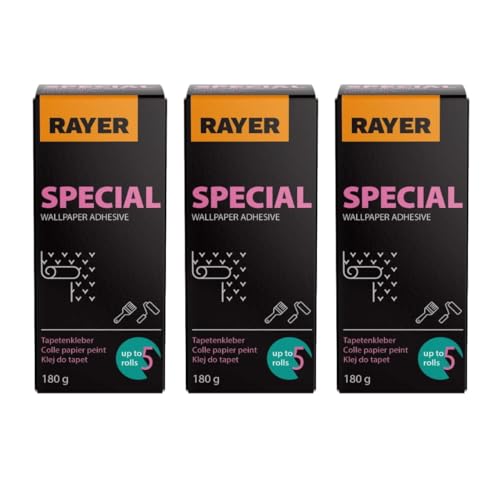 Rayer - SPECIAL - Universal Tapetenkleister Für Papier und Vinyltapeten auf Papierunterlage 3x180g von RAYER