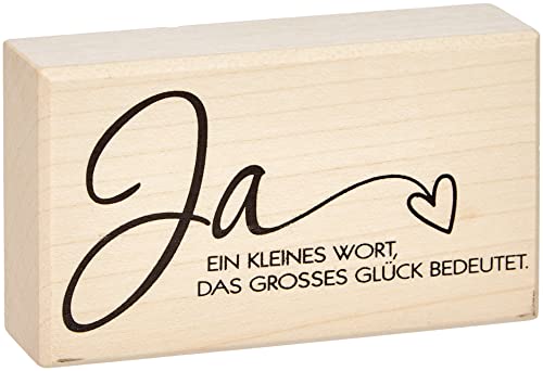 Rayher Hobby Rayher 28882000 Stempel, Ja- ein kleines Wort, das großes Glück bedeutet, 5 x 9 cm, Nicht Zutreffend von Rayher