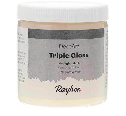 Rayher Triple Gloss, Aufstrich Lack, klar, hochglänzend, Dose 236 ml, für den Innenbereich, Klarlack, Glanzlack, 38067000 von Rayher