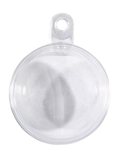 Rayher 39469800 Plastik-Kugeln, teilbar, 12 cm ø, Set 4 Stück, Kunststoff-Kugeln zum befüllen, transparent, Acrylkugeln mit Aufhänge-Öse, Dekokugeln durchsichtig, Weihnachtskugeln zweiteilig von Rayher