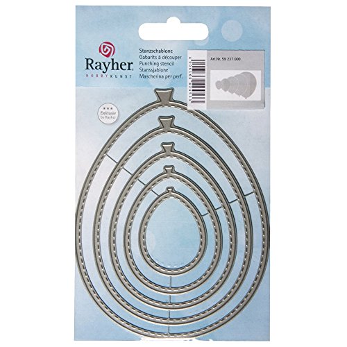 Rayher Hobby 59237000 Stanzschablonen-Set, Nesting Balloons, 5 Stück, 9,5 x 12 cm von Rayher