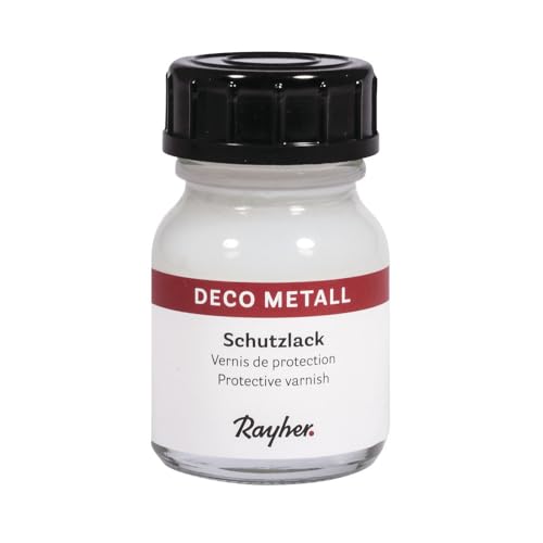 Rayher 2173300 Deco-Metall-Schutzlack, Flasche 25 ml von Rayher