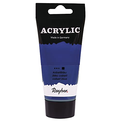 Rayher 38912376 Acrylic, Künstleracrylfarbe, SB-Tube 75ml, kobaltblau von Rayher