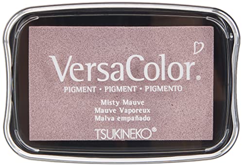 Rayher Hobby 29017260 Tsukineko Versa Color Pigment-Stempelkissen, misty mauve, 9,6 x 6,3 x 1,8 cm, Tinte auf Wasserbasis von Rayher