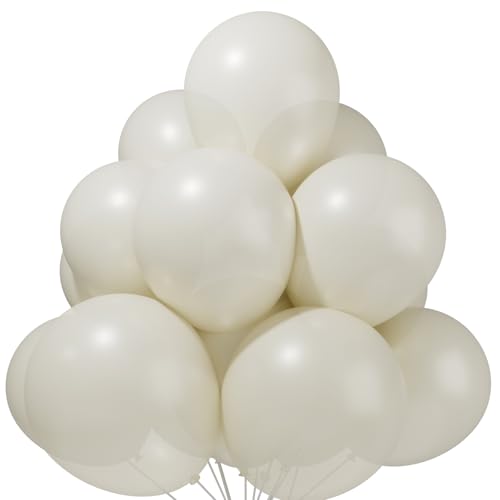 RAYSOONER Perlweiße Luftballon, 25,4 cm, für Mottoparty-Dekoration, 100 Stück von RAYSOONER