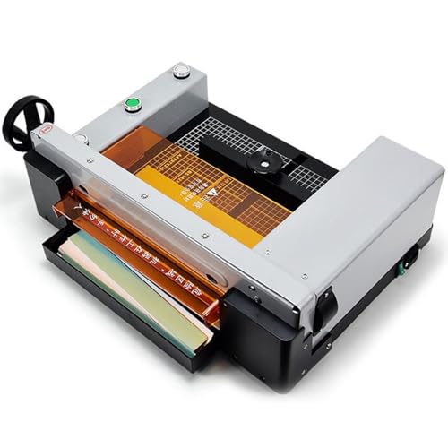 RCBDBSM Papierschneider A4 Papier Schneidemaschine Schneidegerät Papier Cutter Industrieller Papierschneider mit Stahlkonstruktion für Büro, Schule, 40 mm Schnittstärke, Schneidet bis zu 400 Blatt von RCBDBSM