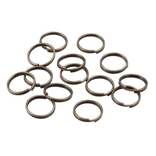 20–200 Stück/Beutel, 4–25 mm offene Biegeringe, Doppelschlaufen, geteilte Ringe, Verbinder für DIY-Schmuckherstellung, Zubehör, Zubehör, Antik-Bronze, 25 mm x 50 Stück von RCIDOS