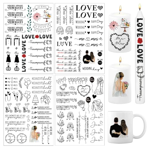 4 Stück A5 Kerzentattoo Hochzeit, Hochzeits Kerzenfolie, Hochzeit Kerzenaufkleber, DIY Hochzeit Kerzen Tattoo, Hochzeit Kerzendekoration Tattoo, Zur Kerzendekoration auf Hochzeiten 4 Stück A5 Kerzentattoo Hochzeit, Hochzeits Kerzenfolie, Hochzeit Kerzenaufkleber, DIY Hochzeit Kerzen Tattoo, Hochzeit Kerzendekoration Tattoo, Zur Kerzendekoration auf Hochzeiten von RCYHCY