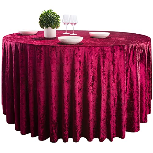 RCZ Décor SARO Lifestyle Samt-Tischdecke für Partys, 100 % Polyester, waschbarer Stoff, knitterarm, kastanienbraune Tischdecke für Hochzeiten, Urlaub, Weihnachten und mehr – 274,3 cm, (770) von RCZ Décor