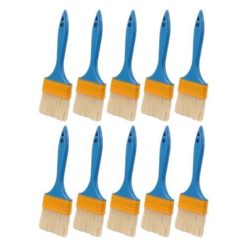 RDEXP Pinsel für professionelle Maler mit blauem Kunststoffgriff, 7,6 cm Breite, 10 Stück von RDEXP