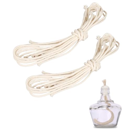 RDNKVB 2pcs Docht für Öllampen Candle Wick Kerzen Dochte Geflochtener Baumwoll Docht Light Dochte für Kerzen für Öllampen und Kerzen DIY handgefertigte Kerzenherstellung von RDNKVB