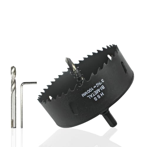Bi-Metall Lochsäge 100mm von REAWI - Für Holz, Metall, Kunststoff, Trockenbau & weiche Metalle, inkl. Pilotbohrer - Ideal für Heimwerker Bi-Metall Lochsäge 100mm von REAWI - Für Holz, Metall, Kunststoff, Trockenbau & weiche Metalle, inkl. Pilotbohrer - Ideal für Heimwerker von REAWI