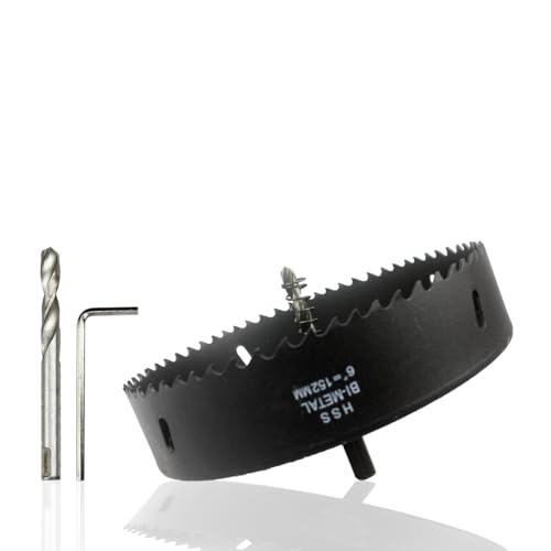 Lochsägen 152mm, REAWI HSS Bi-Metall Lochsägen, Und Schnelles Schneiden Von Holzplatten Kunststoffe Gipsplatten Und Weiche Metalle Lochsägensatz, Mit Dreiecksschaft-Adapter Lochsägen 152mm, REAWI HSS Bi-Metall Lochsägen, Und Schnelles Schneiden Von Holzplatten Kunststoffe Gipsplatten Und Weiche Metalle Lochsägensatz, Mit Dreiecksschaft-Adapter von REAWI