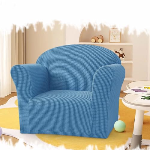 REDEXI Kinder Sofa Überzug Waschbar Sofabezug Kleine Karos Couch Überzug Möbelschutz Jacquardstoff Couchbezug Sofaschutz Weicher Stretch Protector ﻿(Blue) von REDEXI