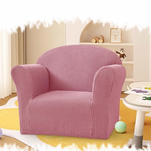 REDEXI Kinder Sofa Überzug Waschbar Sofabezug Kleine Karos Couch Überzug Möbelschutz Jacquardstoff Couchbezug Sofaschutz Weicher Stretch Protector ﻿(Pink) von REDEXI