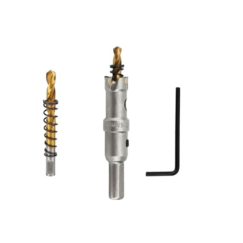 REETAI-FOUR TCT Lochsägen-Set, Wolframkarbidbestückt, mit titanbeschichtetem Zentrierbohrer für Metall, Edelstahl, Eisen (16 mm) von REETAI-FOUR