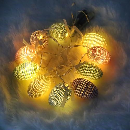 Ostereier Lichterkette,LED Lichterkette,Osterlichterketten,Oster Lichterkette,Ostern Deko, LED Eier Ostern für Ostern Dekoration Batteriebetrieben für Ostern, Frühling, Deko und Sträuße. (B) von REGAPOG