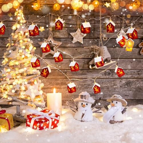 REGAPOG Weihnachtsdeko Lichterkette, 3M 20 LEDweihnachts Lichterketten, Weihnachtslichterkette Innen Außen Geeignet Für Weihnachtsbaum Schlafzimmer Party Kamin Garten von REGAPOG