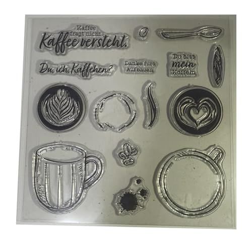 Stempel Set Stanzschablonen Neuheiten 2024 Stempel Und Stanzen Set Neu, Silikon Stempel Klaren Stempel Für Geschenke Weihnachten Geburtstage DIY Scrapbooking (B) von REGAPOG