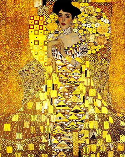 REGSDFQ DIY 5d Diamant Malerei Kits FüR Erwachsene Kristall Kreuzstich Kunst Diamant Stickerei Set DIY 5d Diamond Painting Set Full Groß FüR Heimwand Deko Gustav Klimt Porträt von Adele Bloch 40x50cm von REGSDFQ