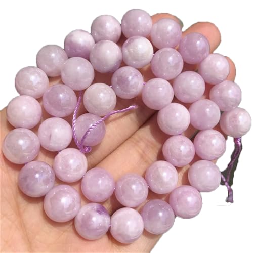 Naturstein-Anhänger, rund, lose Perlen für Schmuckherstellung, Handarbeiten, Armbänder, DIY, lila, beschichtet, 4 mm, 91 Perlen von REHJJDFD